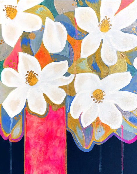 Veranda Magnolias Fine Art Print