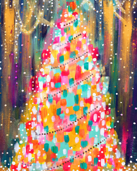 "The Northern Lights Tree" Art Print